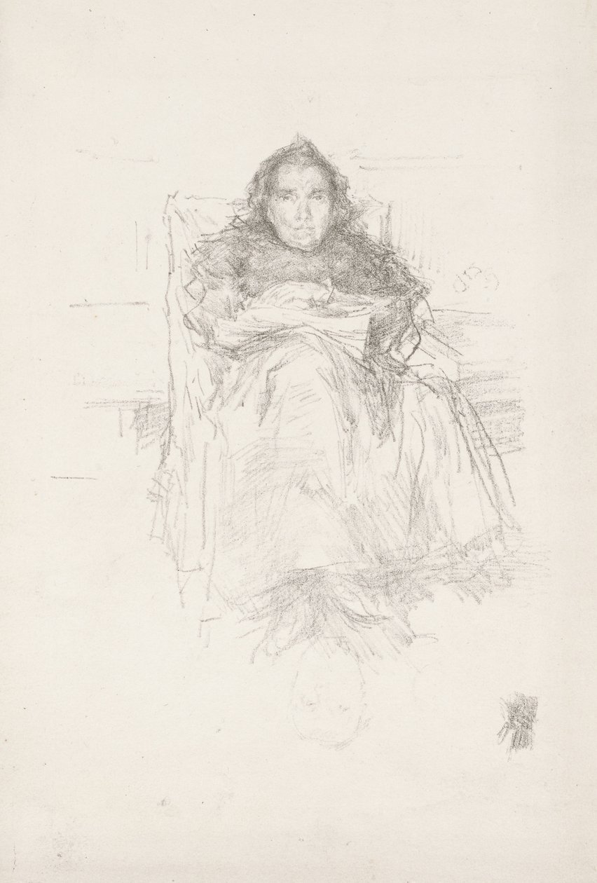 Portretstudie: Mevrouw Philip, Nr. 3 door James Abbott McNeill Whistler