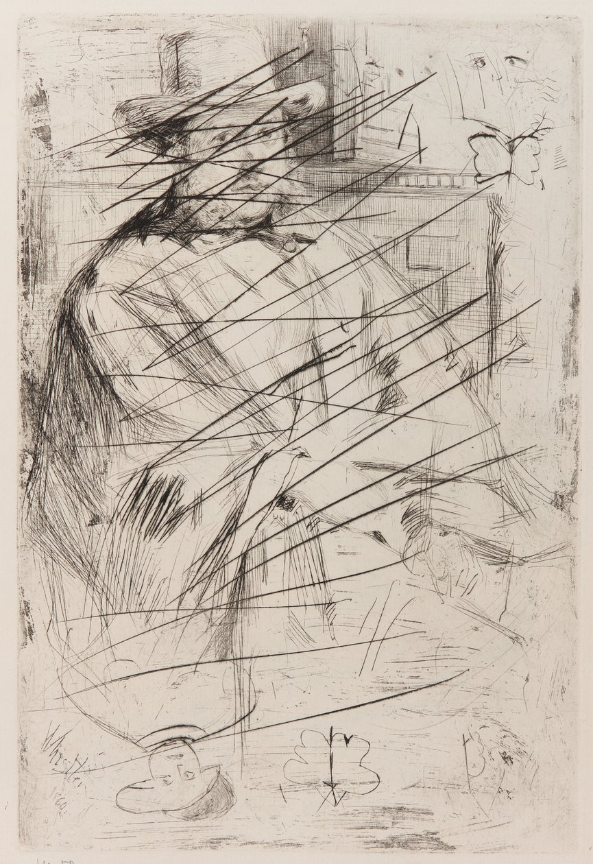 Portret van een man door James Abbott McNeill Whistler