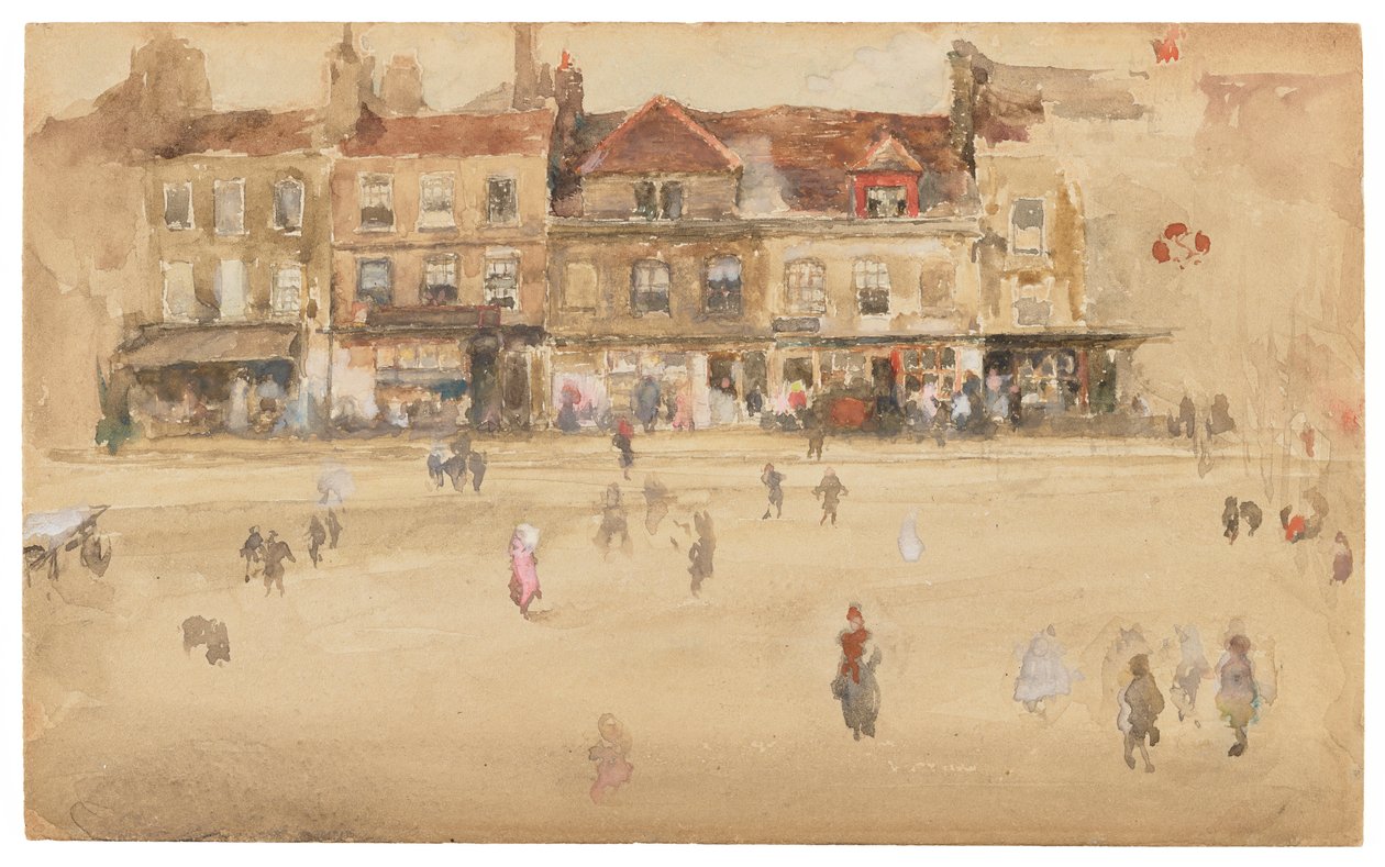 Rood en bruin-Hoxton door James Abbott McNeill Whistler