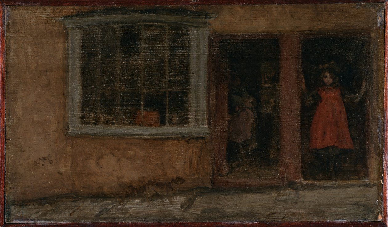 Rose and Red: De kapperszaak, Lyme Regis  door James McNeill Whistler