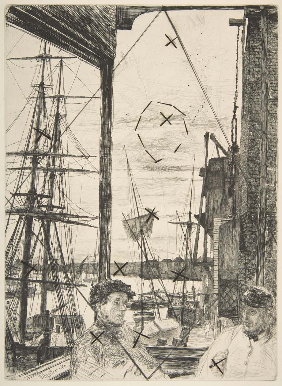 Rotherhithe (Wapping) door James McNeill Whistler