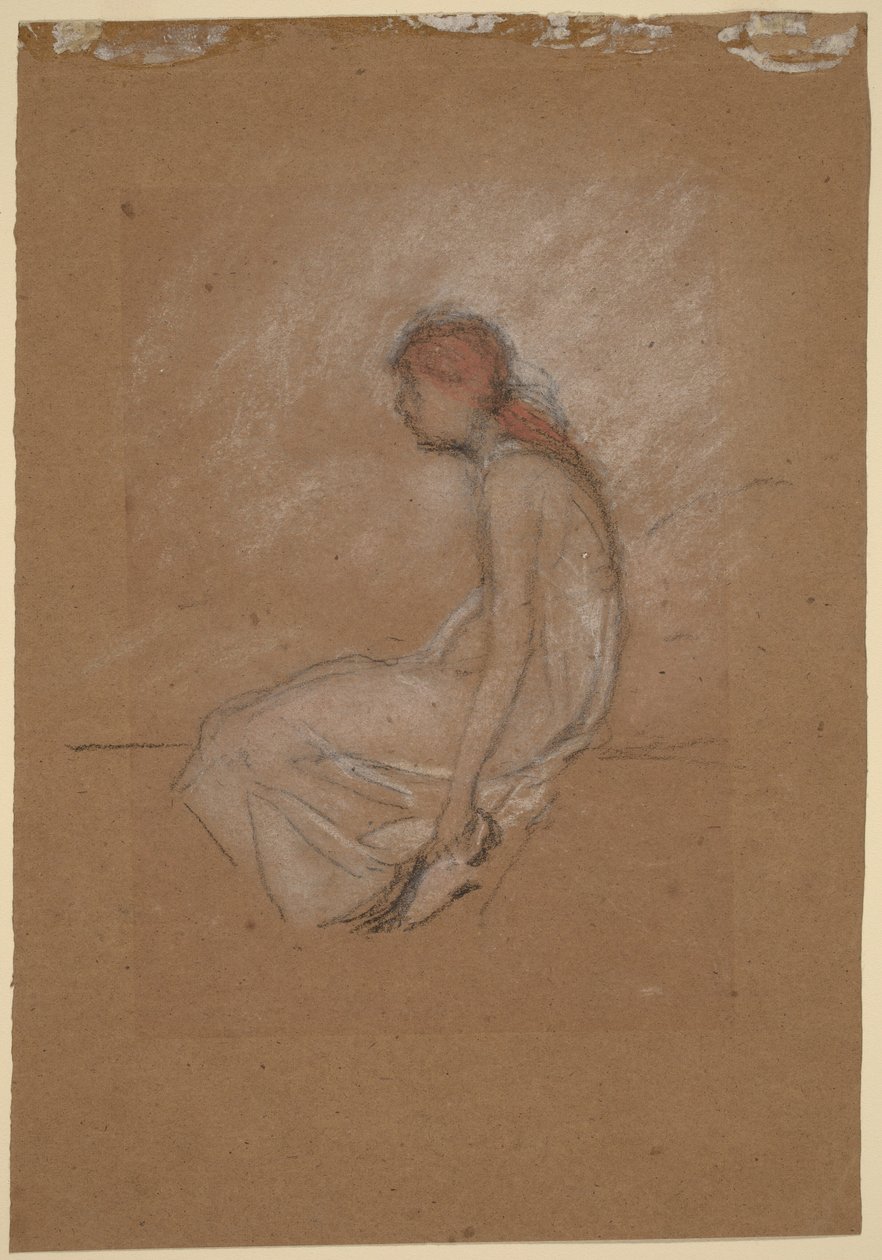 Zittende vrouw met rood haar door James McNeill Whistler