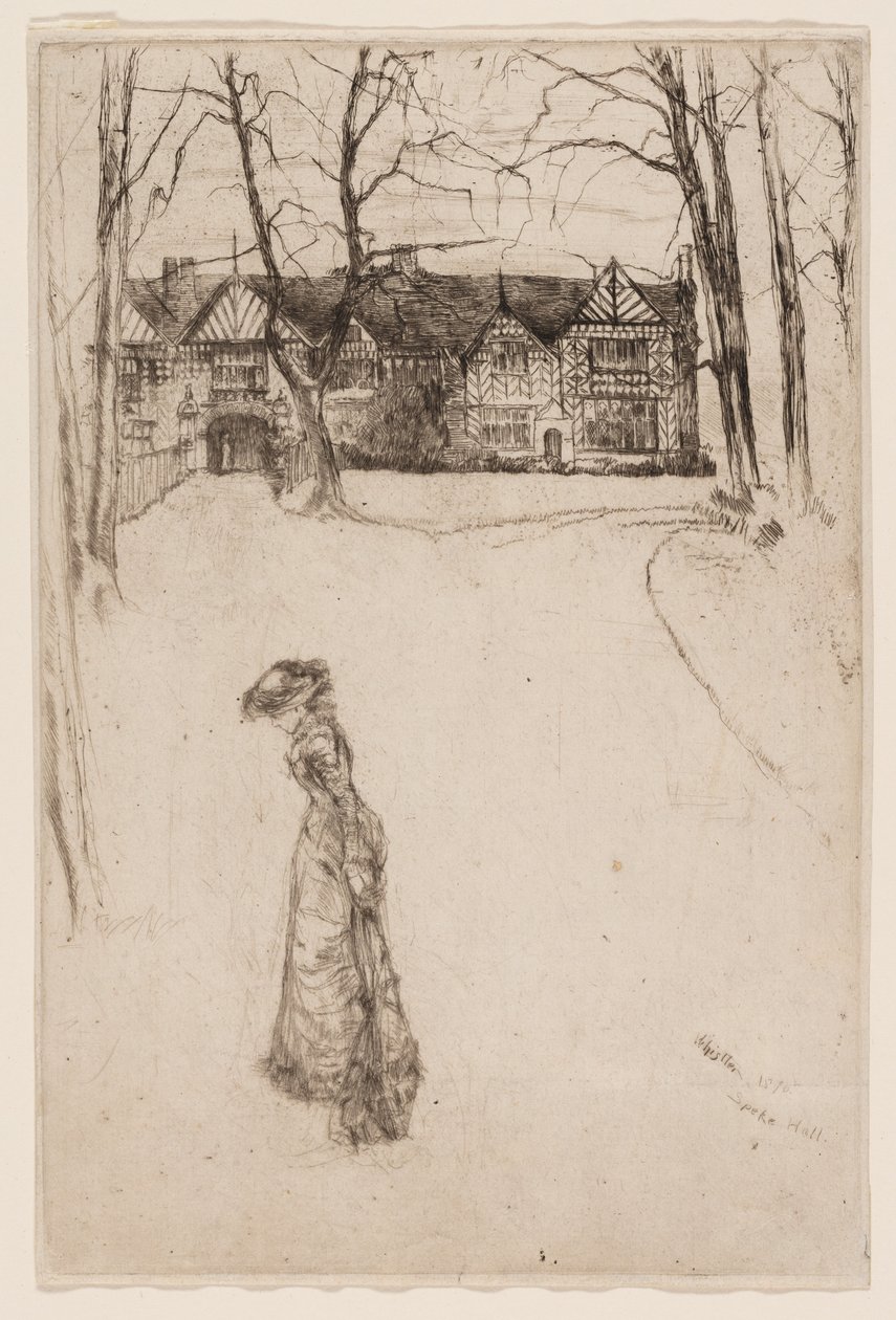 Speke Hall: De Laan door James Abbott McNeill Whistler