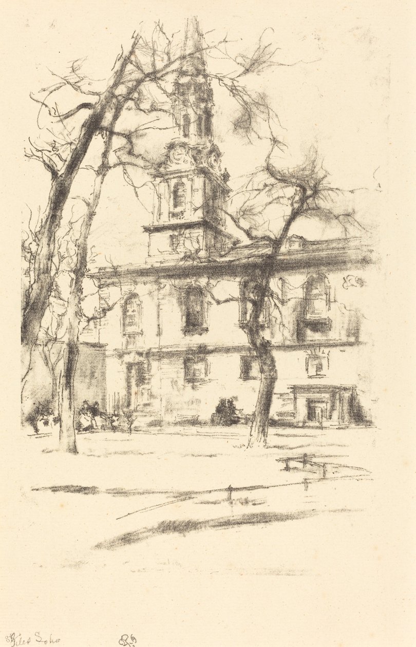St. Giles-in-the-Fields door James Abbott McNeill Whistler