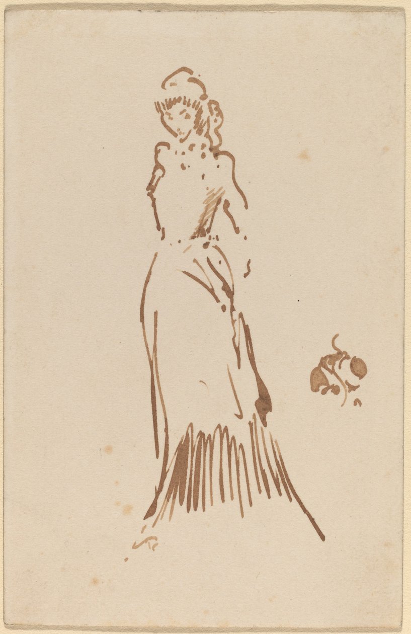 Staande vrouwelijke figuur door James Abbott McNeill Whistler