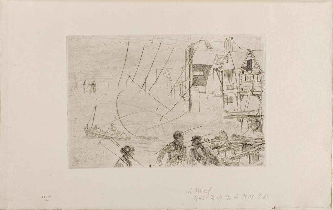 Scheepswerf Stevens door James McNeill Whistler