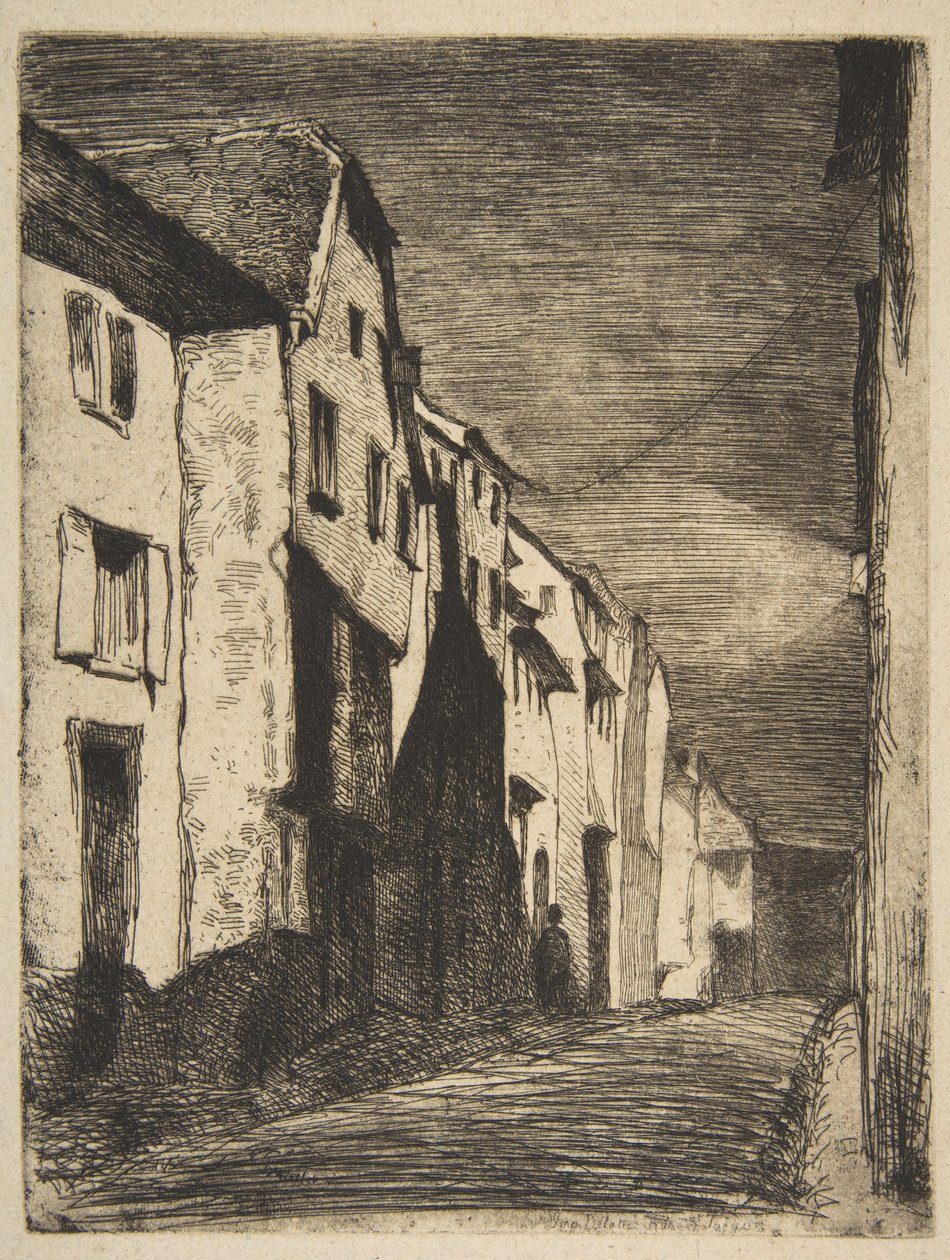 Street in Saverne door James McNeill Whistler