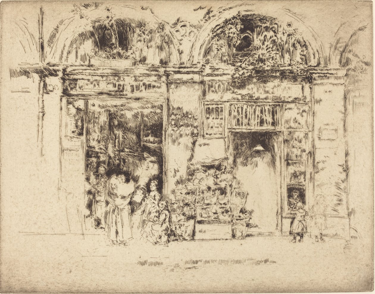 Zonnebloemen, Rue des Beaux-Arts door James Abbott McNeill Whistler