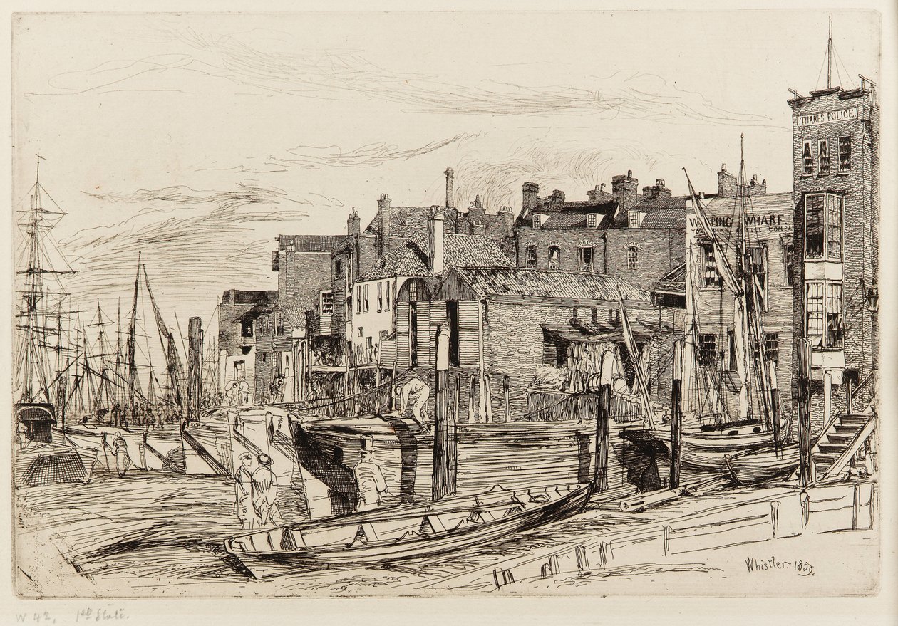 Thames Politie door James Abbott McNeill Whistler