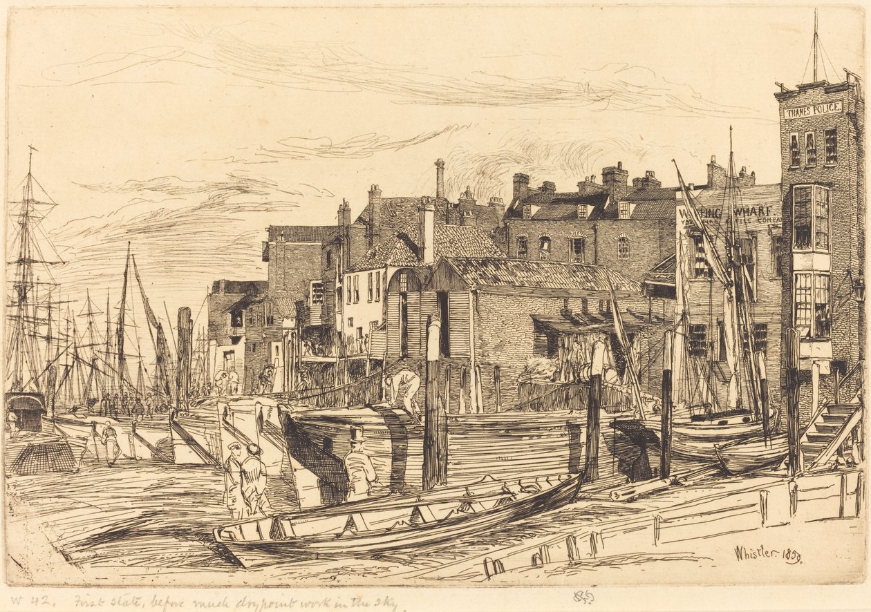 Thames Politie door James Abbott McNeill Whistler