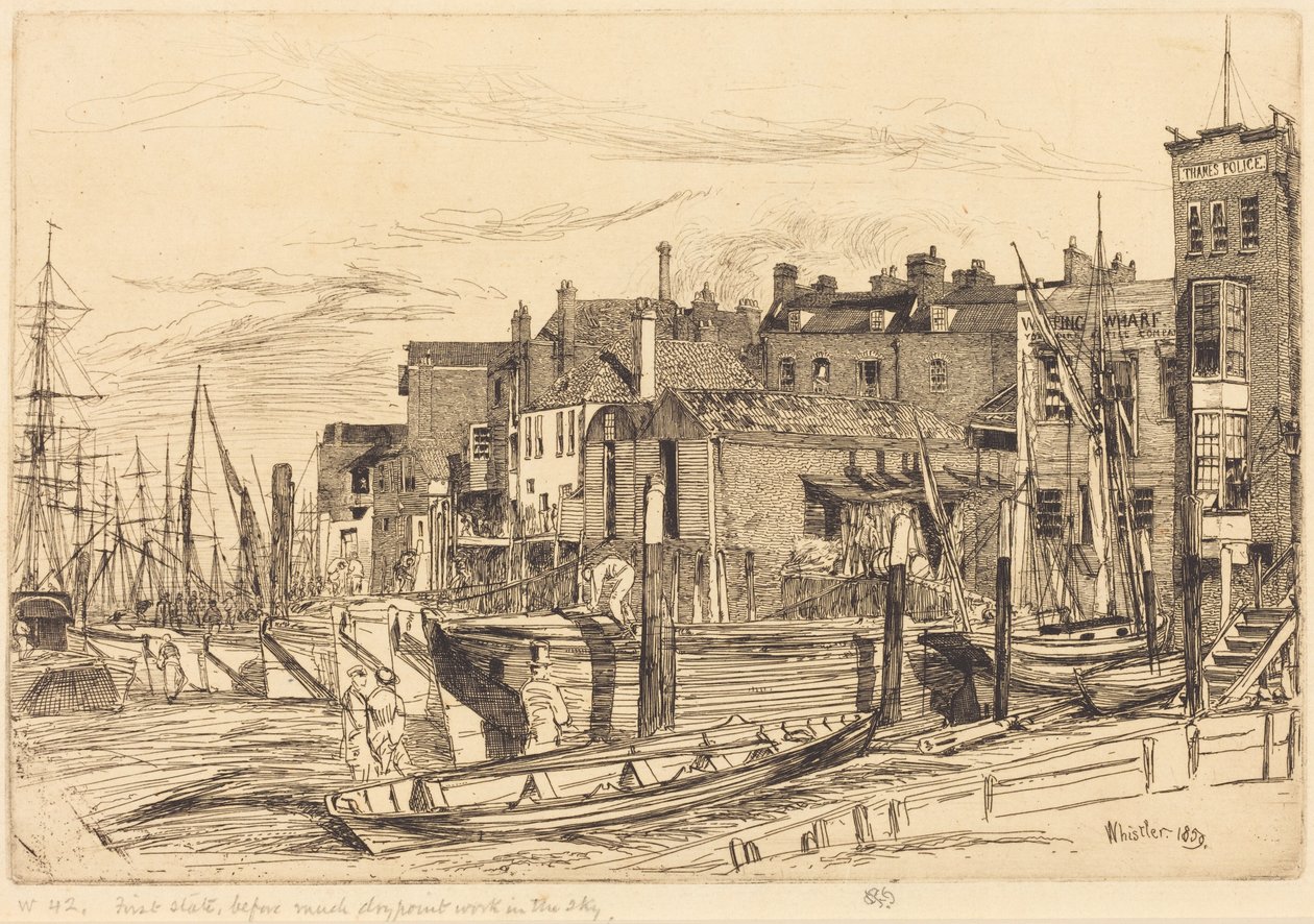 Thames-politie door James McNeill Whistler