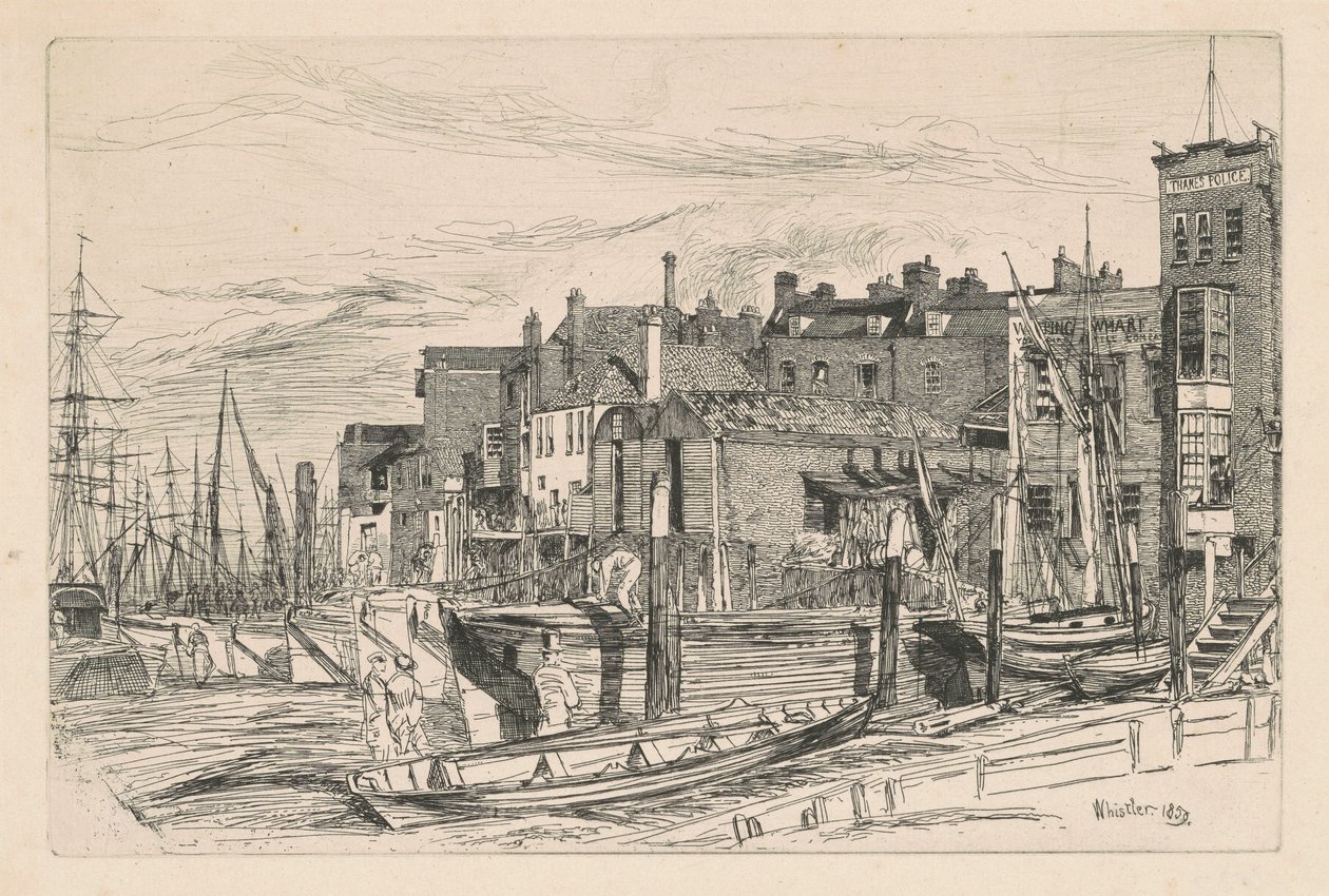Thamespolitie door James McNeill Whistler