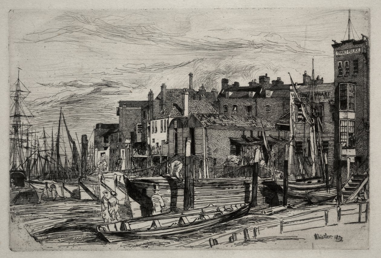 Thamespolitie door James McNeill Whistler