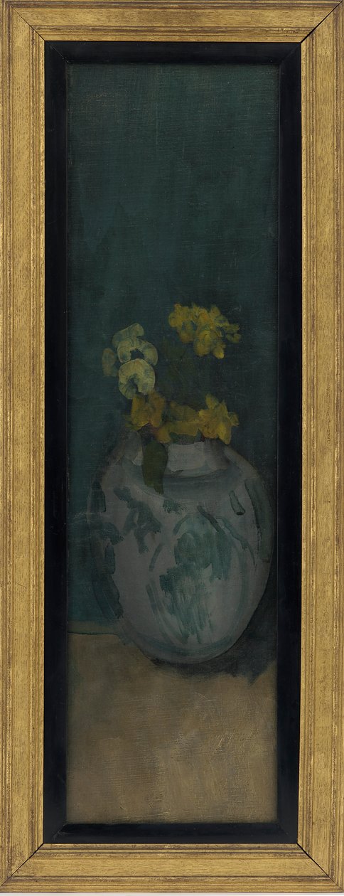 Het blauwe meisje (fragment): Geel en blauw door James Abbott McNeill Whistler