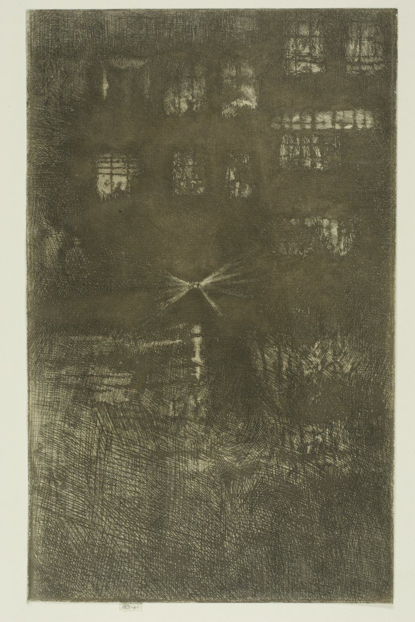 Het Danshuis: Nocturne door James Abbott McNeill Whistler