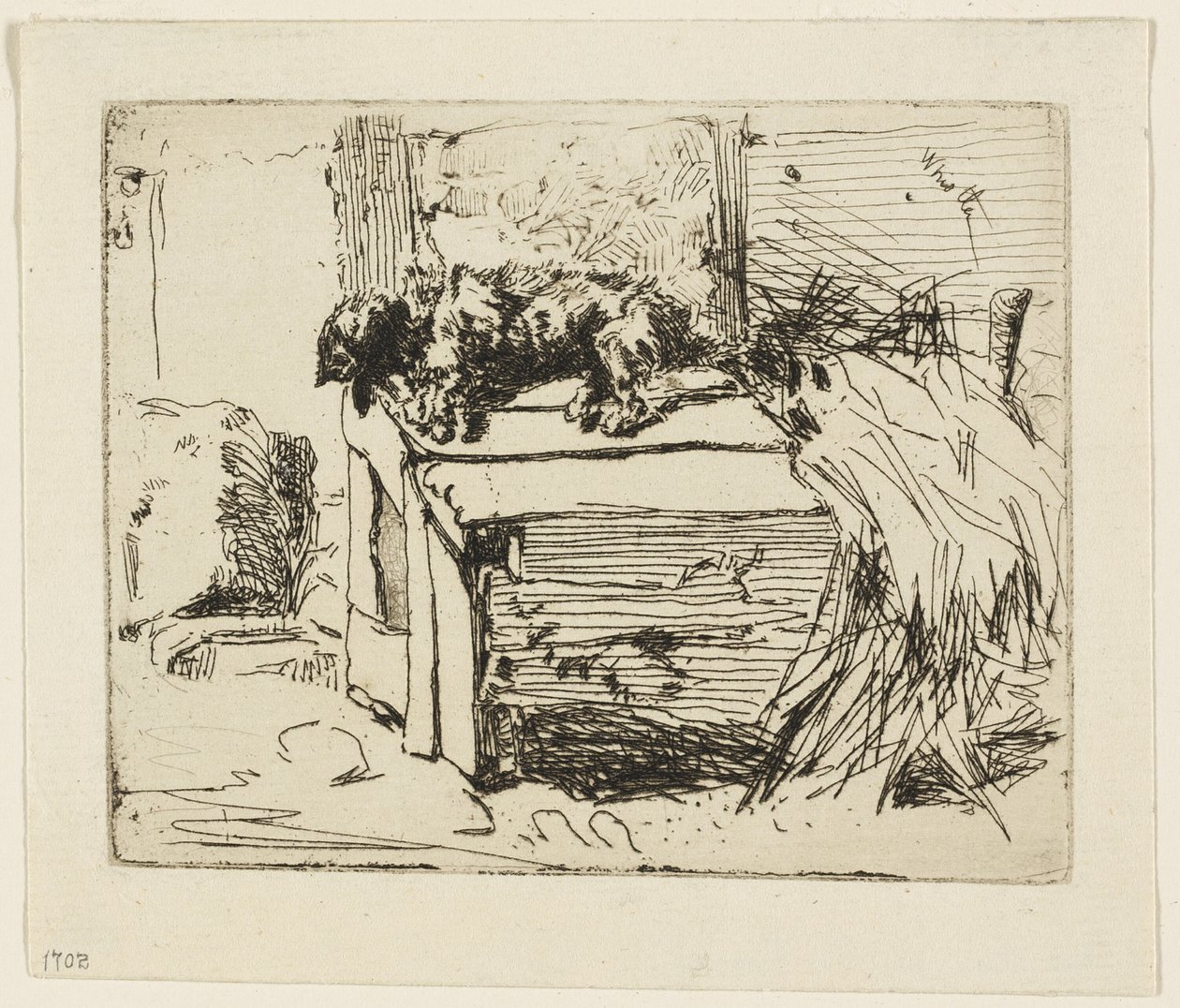 De Hond op de Kennel door James Abbott McNeill Whistler
