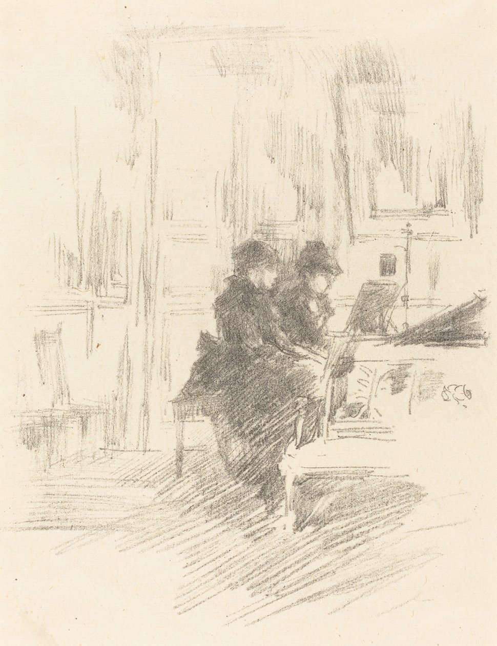Het Duet, No. 2 door James Abbott McNeill Whistler