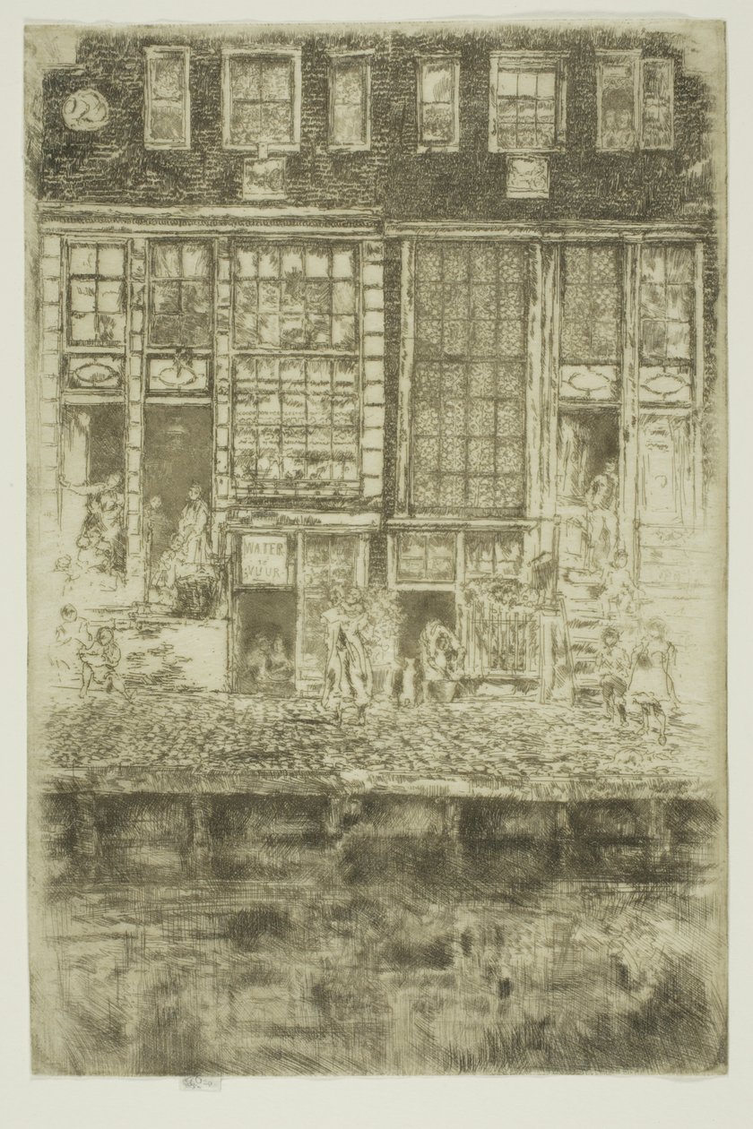 Het geborduurde gordijn door James McNeill Whistler