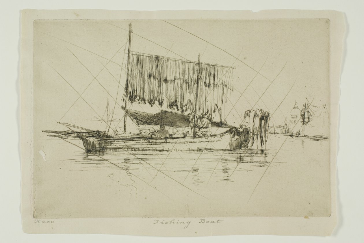 De vissersboot door James Abbott McNeill Whistler