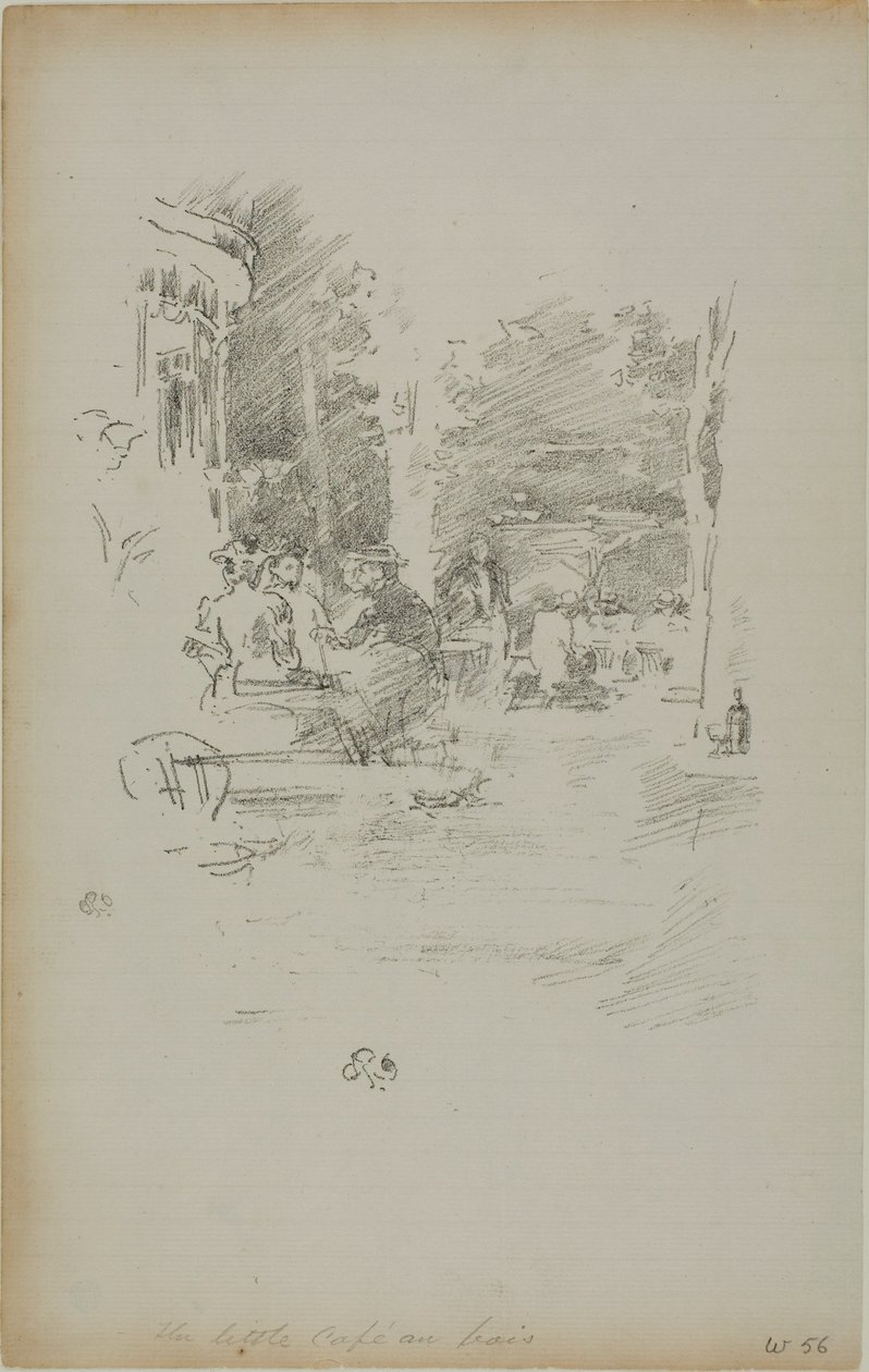 Het kleine café au Bois door James McNeill Whistler