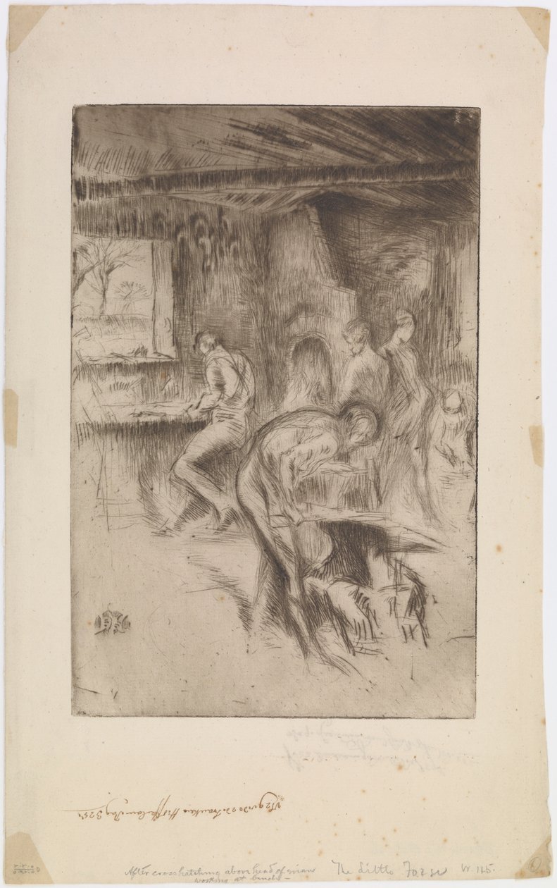De kleine smederij, Liverpool door James Abbott McNeill Whistler