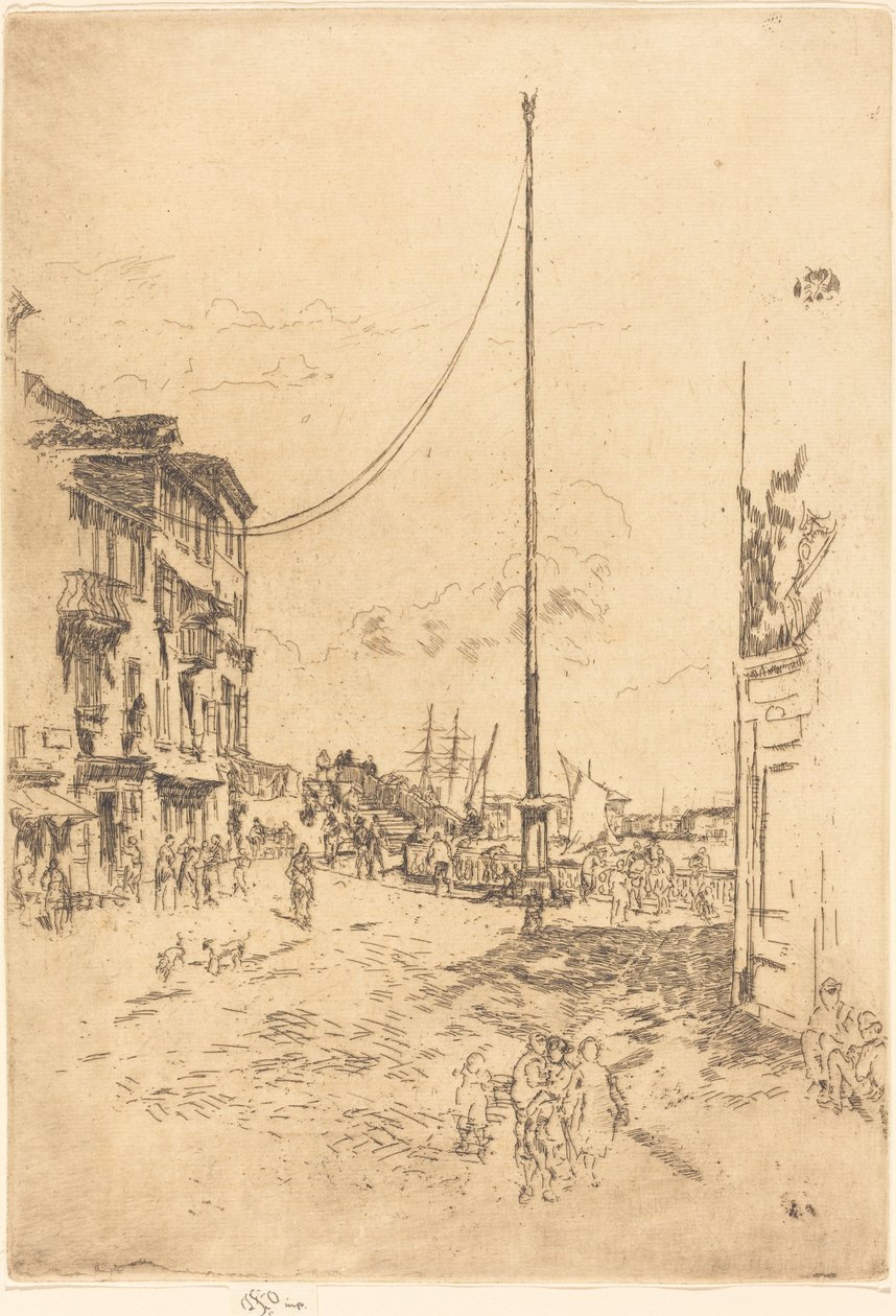 De kleine mast door James Abbott McNeill Whistler