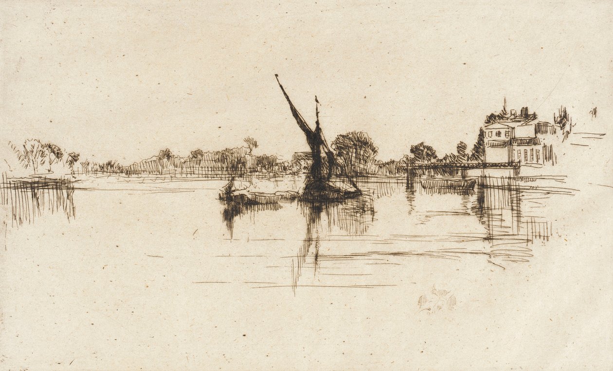 Het kleine Putney, nr. 2 door James McNeill Whistler