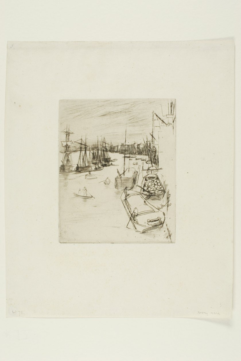 De Kleine Rotherhithe door James Abbott McNeill Whistler