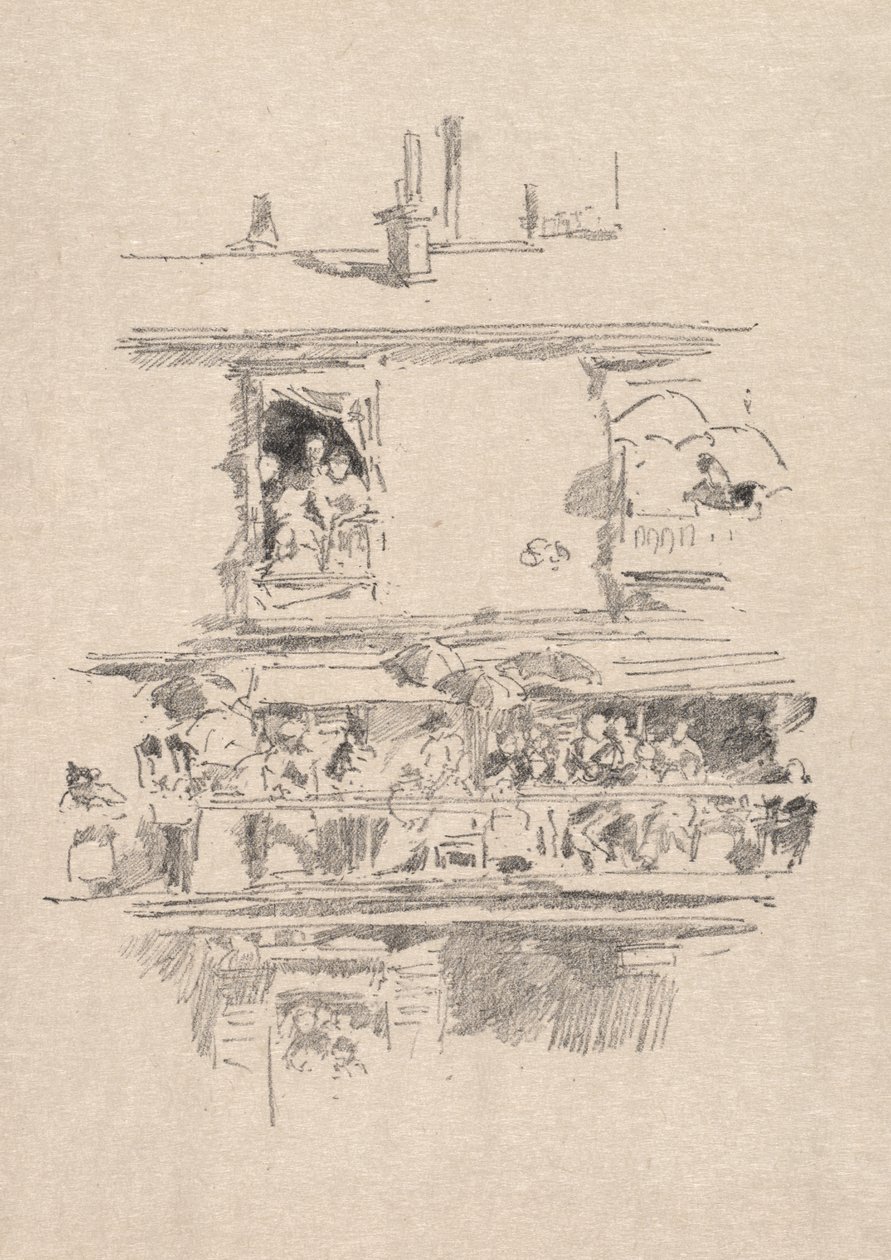 Het lange balkon door James McNeill Whistler