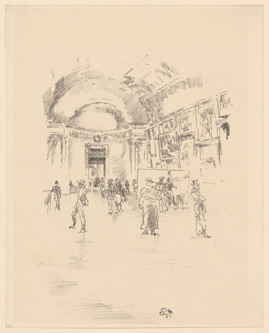 De Lange Galerij, Louvre door James Abbott McNeill Whistler