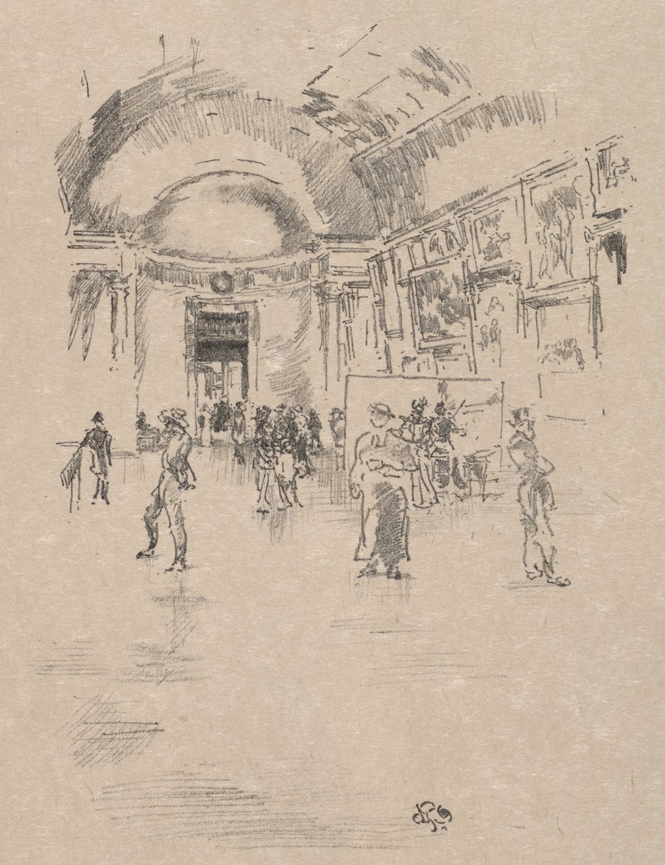 De Lange Galerij, Louvre door James McNeill Whistler