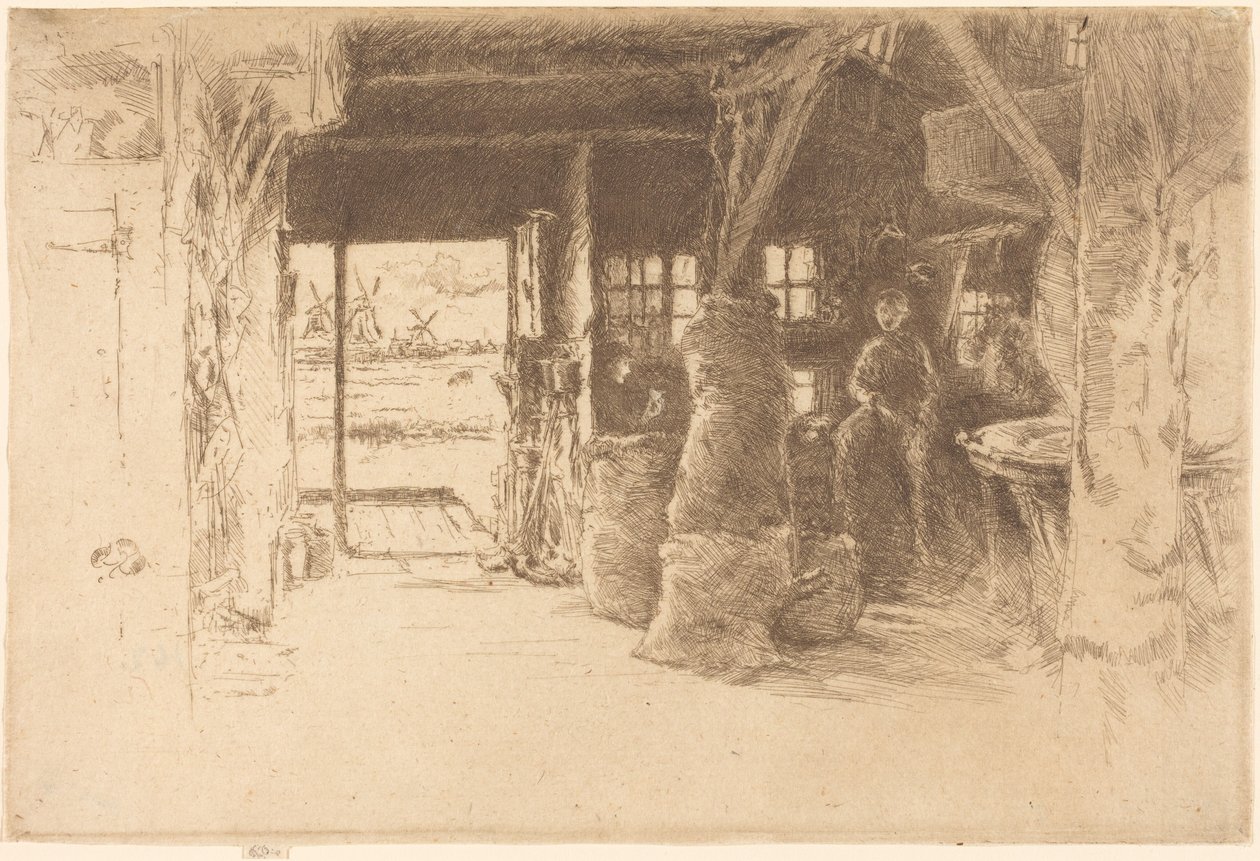 De molen door James McNeill Whistler