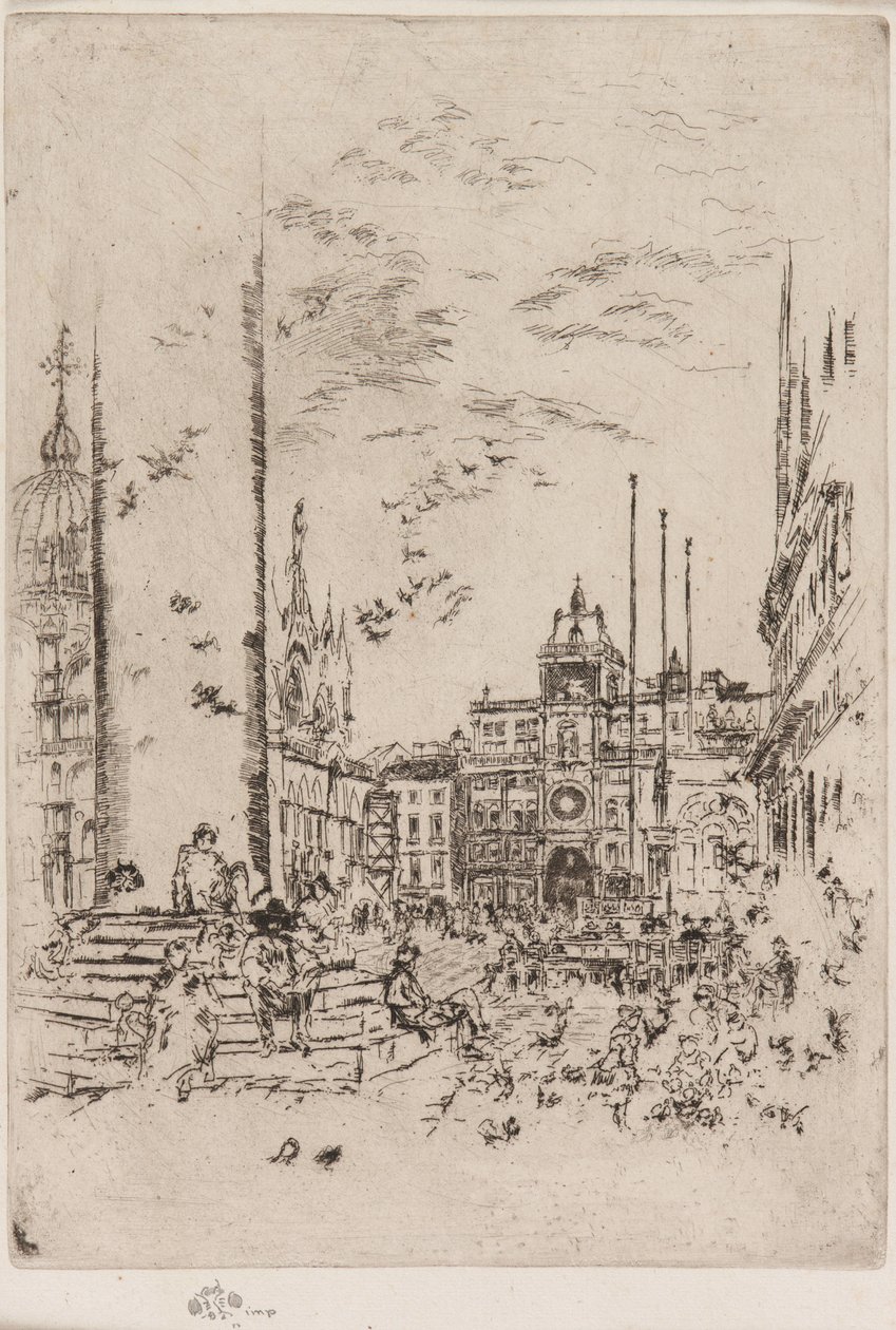 De Piazzetta door James Abbott McNeill Whistler