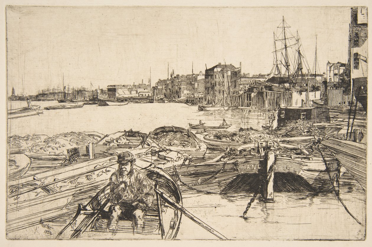 De vijver door James McNeill Whistler