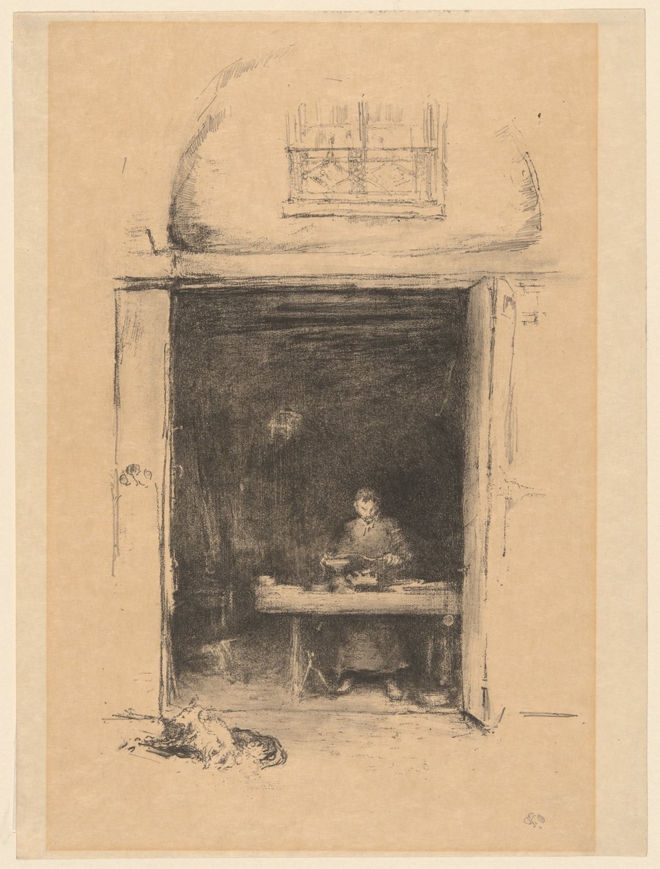 De smid, Passage du Dragon door James Abbott McNeill Whistler