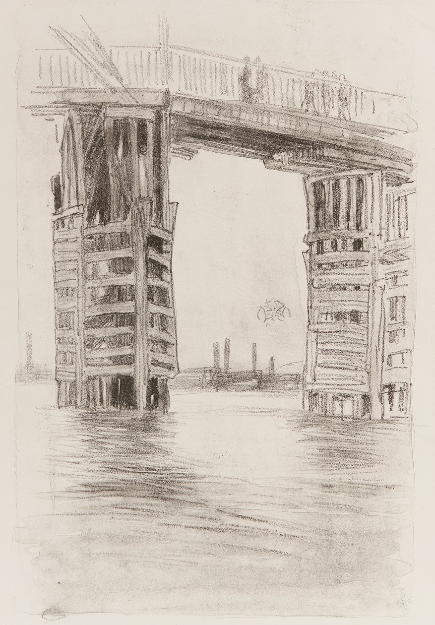 De Hoge Brug door James Abbott McNeill Whistler