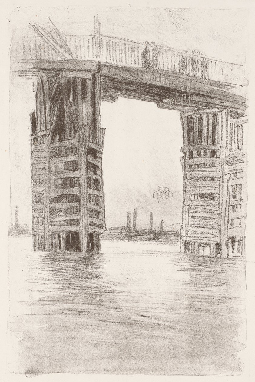De lange brug door James McNeill Whistler