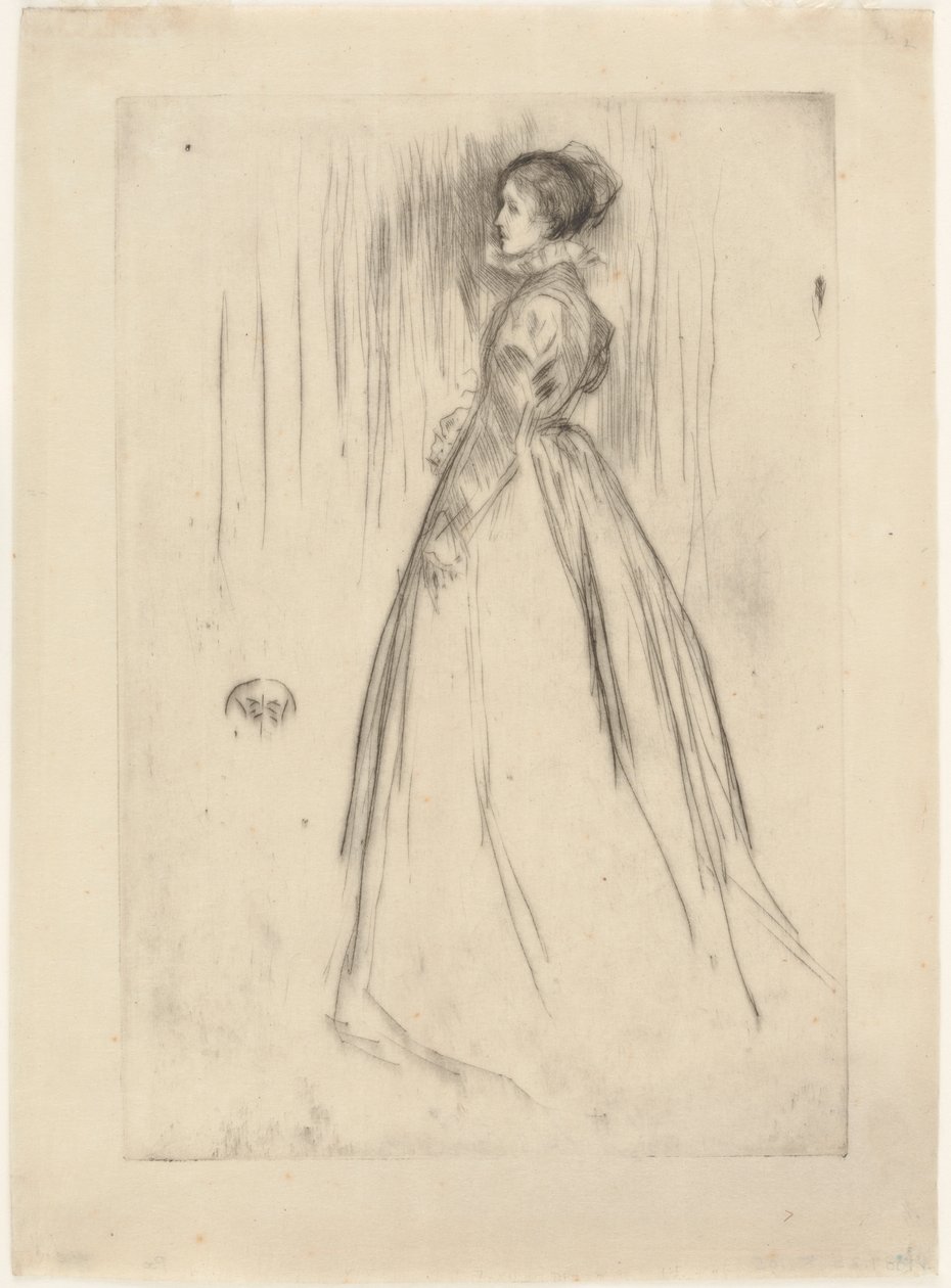 De Fluwelen Jurk (Mevrouw Leyland) door James Abbott McNeill Whistler
