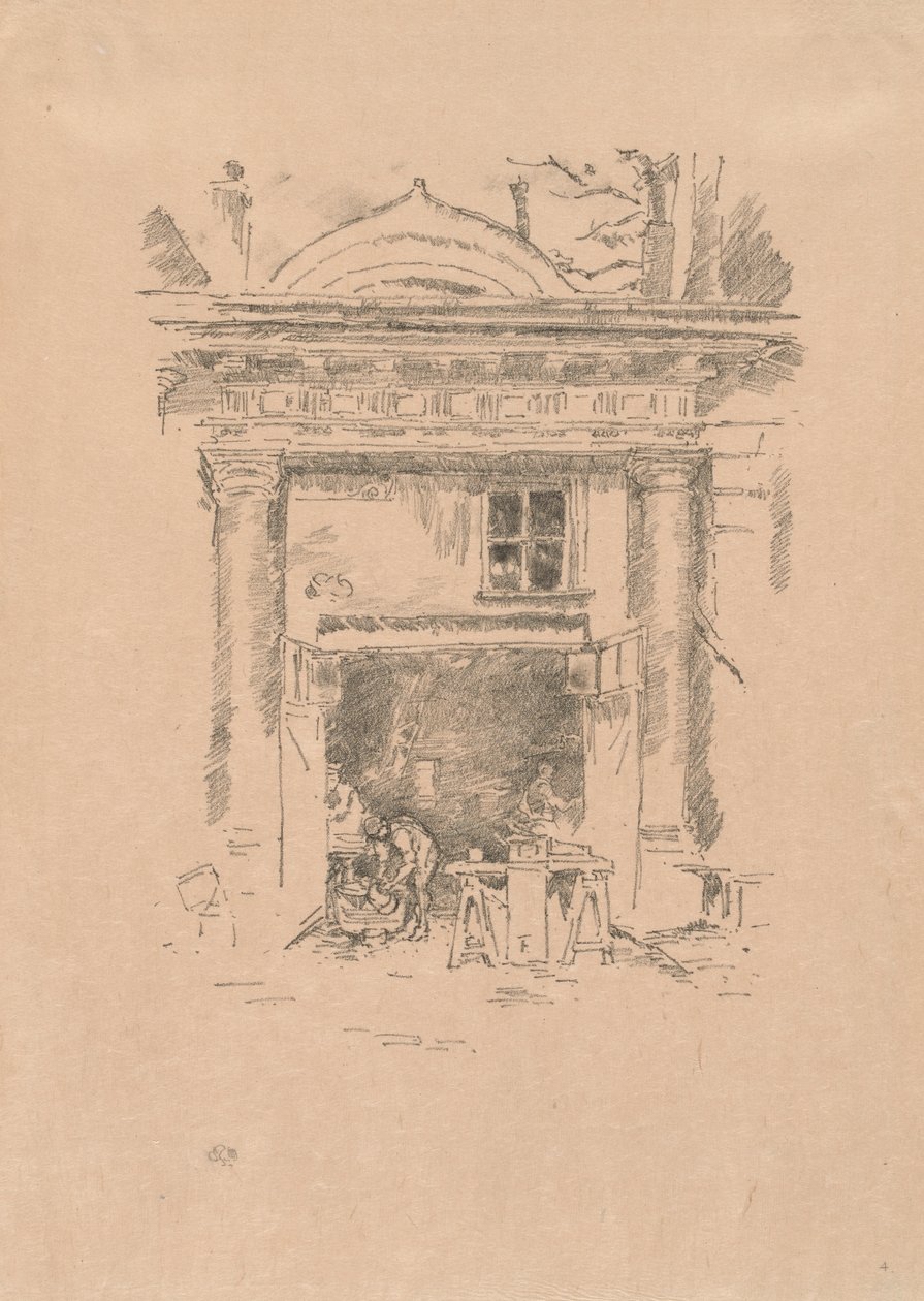De smeden, Impasse des Carmélites door James McNeill Whistler