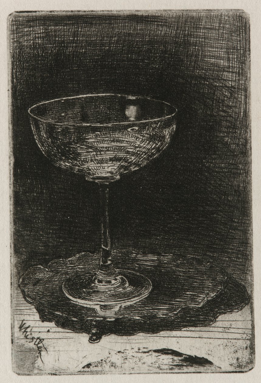 Het Wijnglas door James Abbott McNeill Whistler