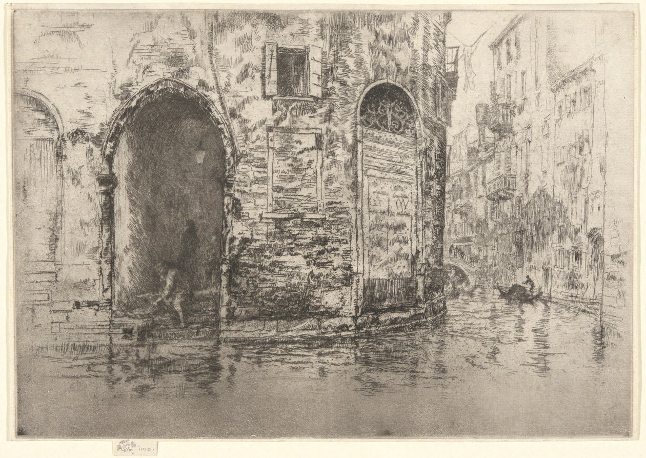 Twee Deuren, uit de Eerste Venetië Set (Venetië, Een Serie van Twaalf Etsen) door James Abbott McNeill Whistler