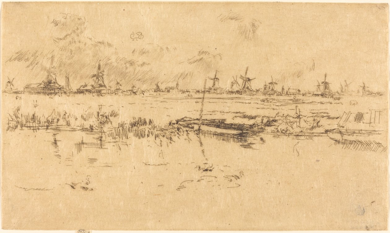 Zaandam door James Abbott McNeill Whistler