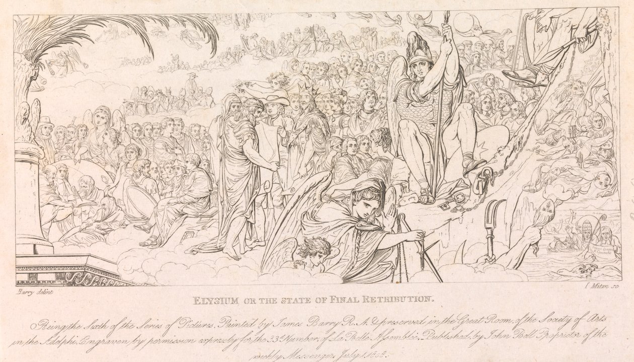 Ontwerpen voor de Grote Kamer van de Society of Arts (4 van 1 blad) door James Mitan