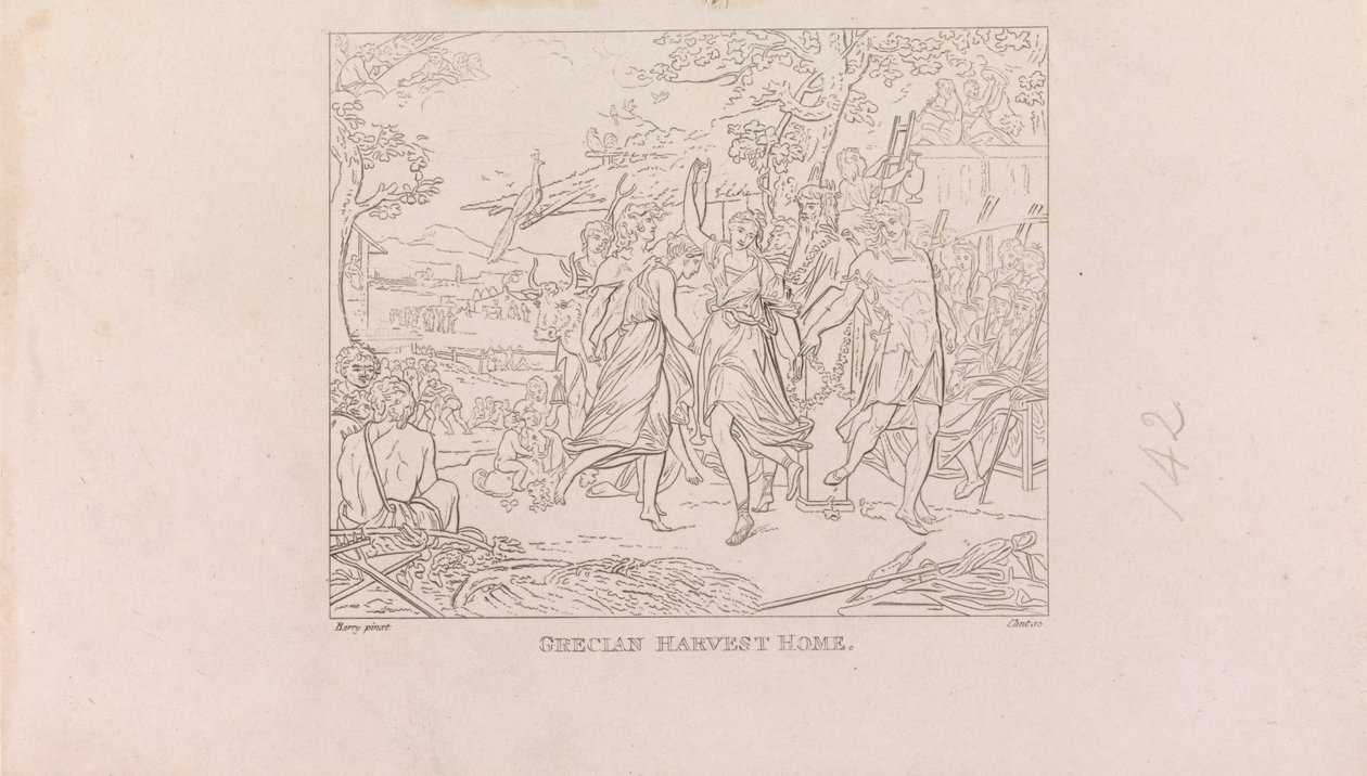 Ontwerpen voor de Grote Zaal van de Society of Arts (4 van 1 blad) door James Mitan