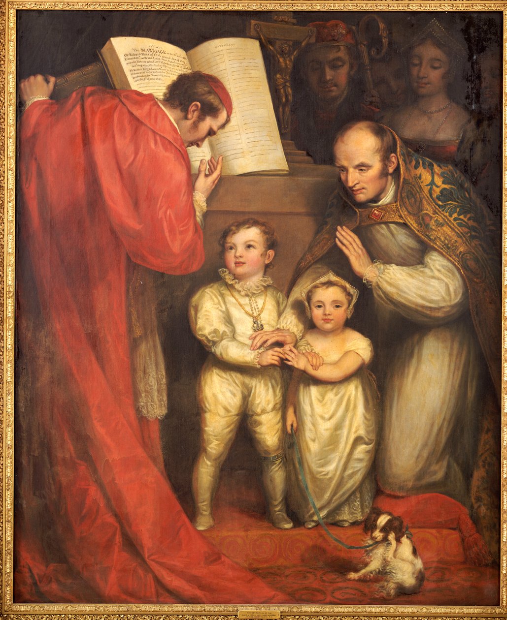 Het Huwelijk van Richard van Shrewsbury, Hertog van York, met Lady Anne Mowbray door James Northcote