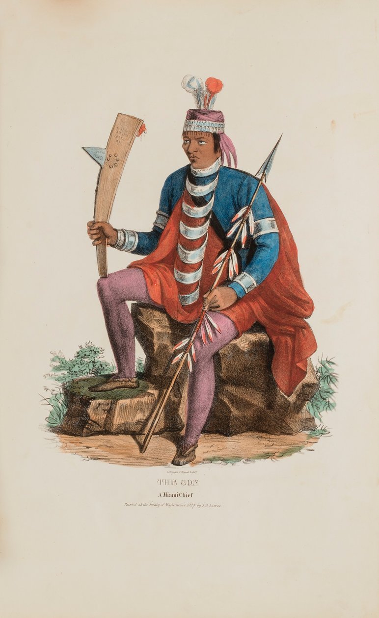 RICHARDVILLE; Een opperhoofd uit Miami, uit de Aboriginal Portfolio door James Otto Lewis