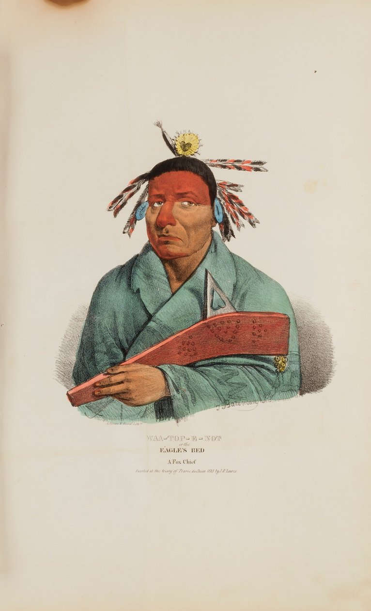 WAA-TOP-E-NOT of het adelaarsbed; een vossenopperhoofd, uit de Aboriginal Portfolio door James Otto Lewis