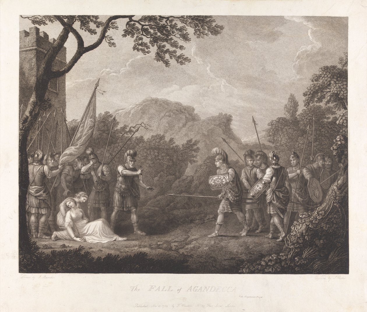 De val van Aganecca, 1783 door James Parker