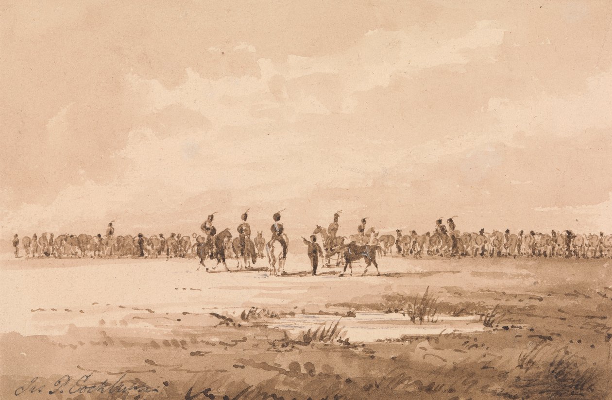Afgestegen Cavalerie door James Pattison Cockburn