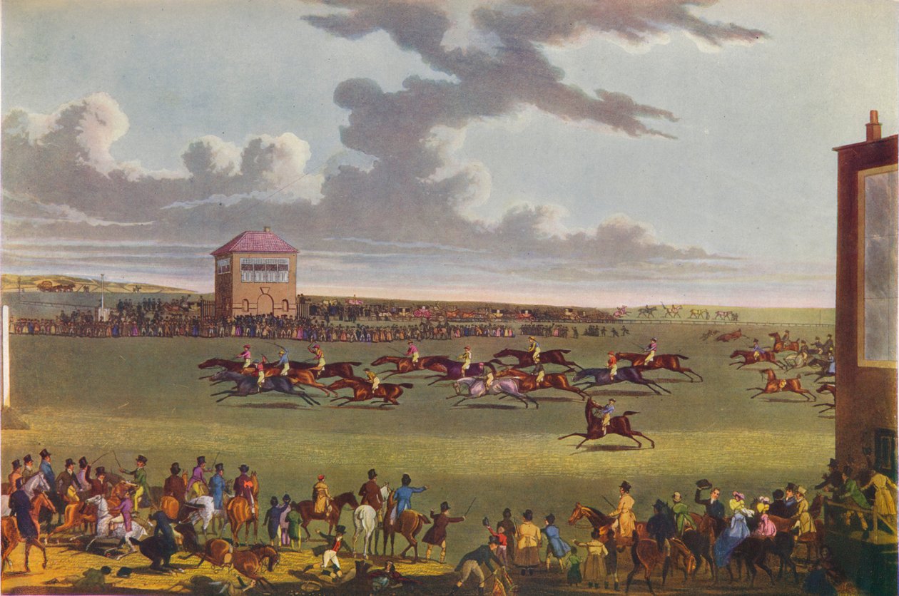 Newmarket Races, 1909 door James Pollard